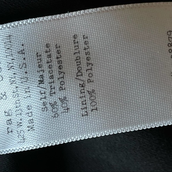 Rag & Bone Raj Black Crepe Sheath with Prominent Copper Stitching size 6 - Picture 7 of 10